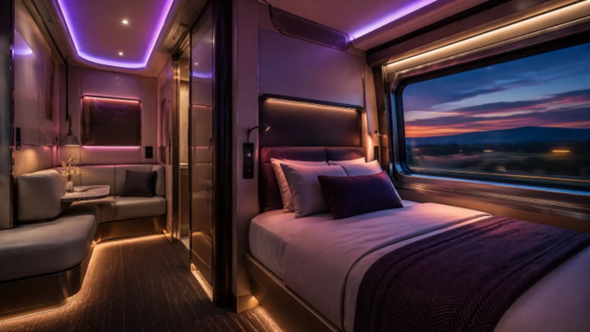 Iluminación ambiental para el vagón-cama «Atmospheres»
