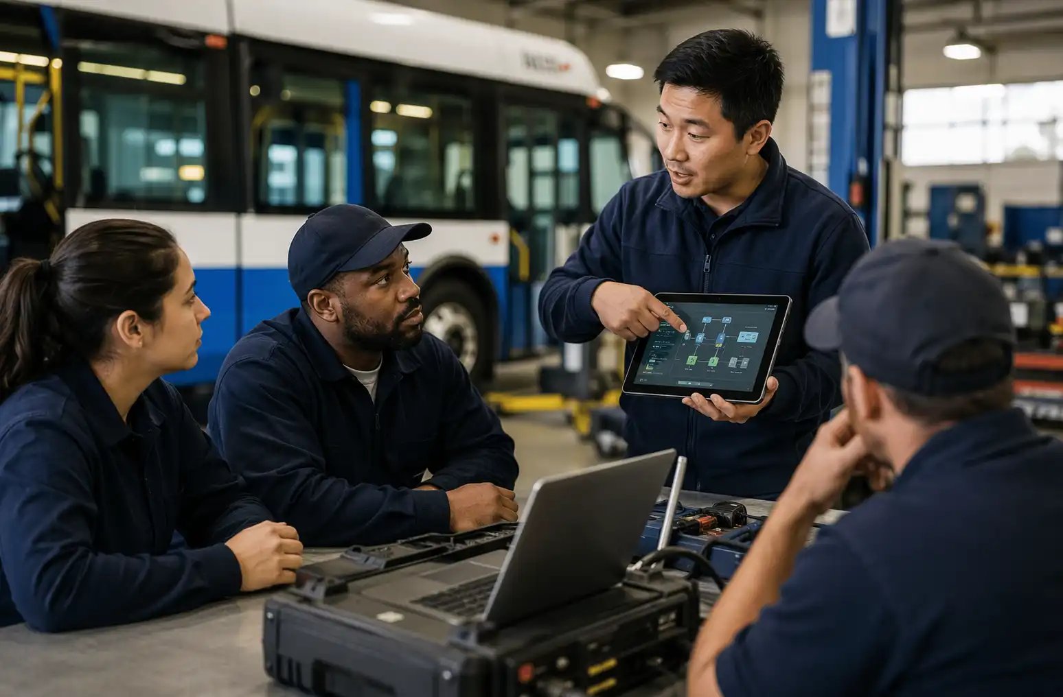 Formación presencial sobre soluciones para autobuses